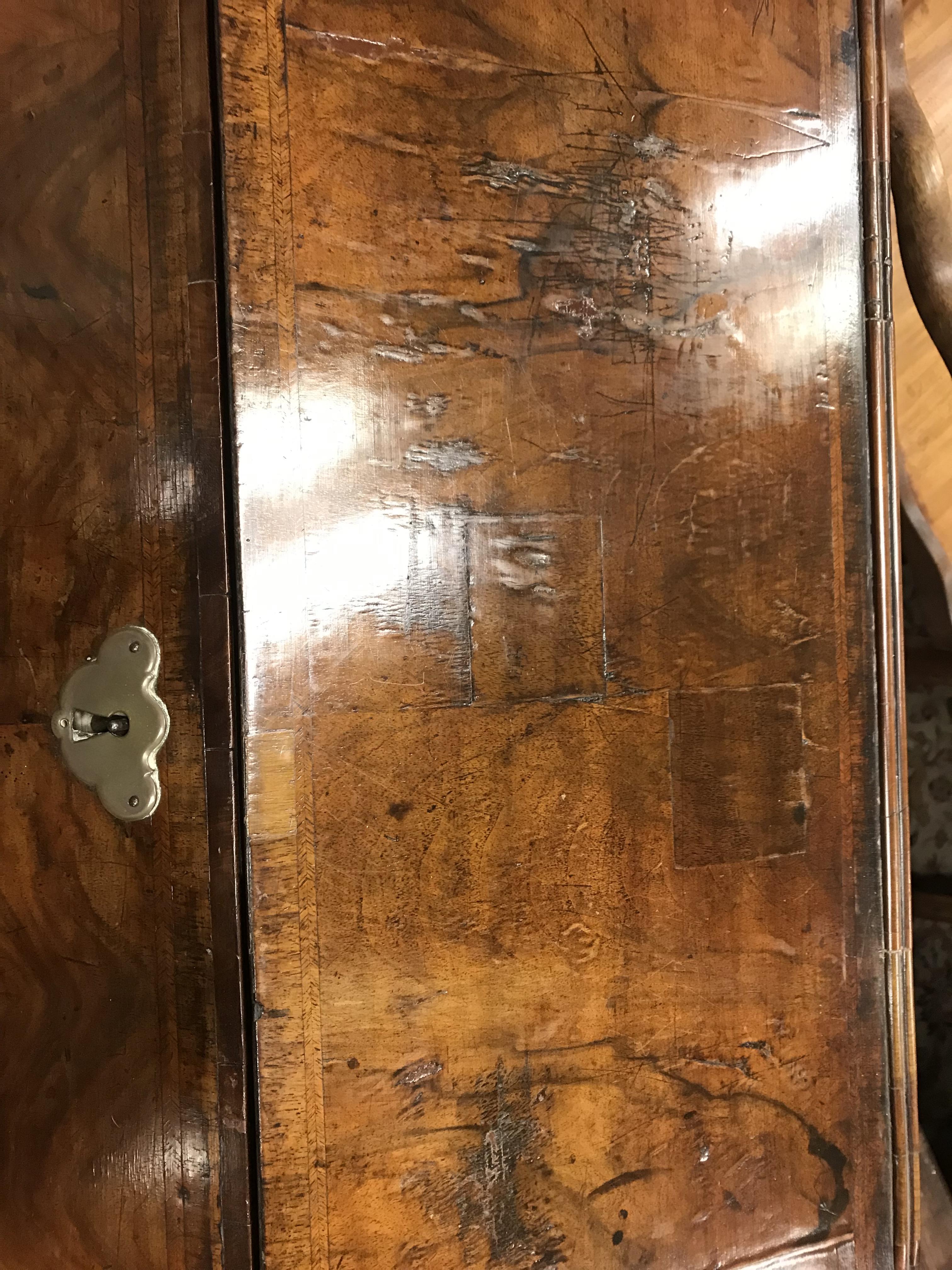 An early 18th Century walnut bureau, - Image 5 of 48