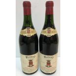 Two bottles Volnay Moreau Fontaine Négociant à Beaune 1964