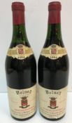 Two bottles Volnay Moreau Fontaine Négociant à Beaune 1964