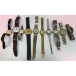 A collection of wristwatches to include Tissot, Michel Herbelin, Amstar, Nevada etc,