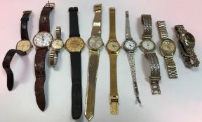 A collection of wristwatches to include Tissot, Michel Herbelin, Amstar, Nevada etc,