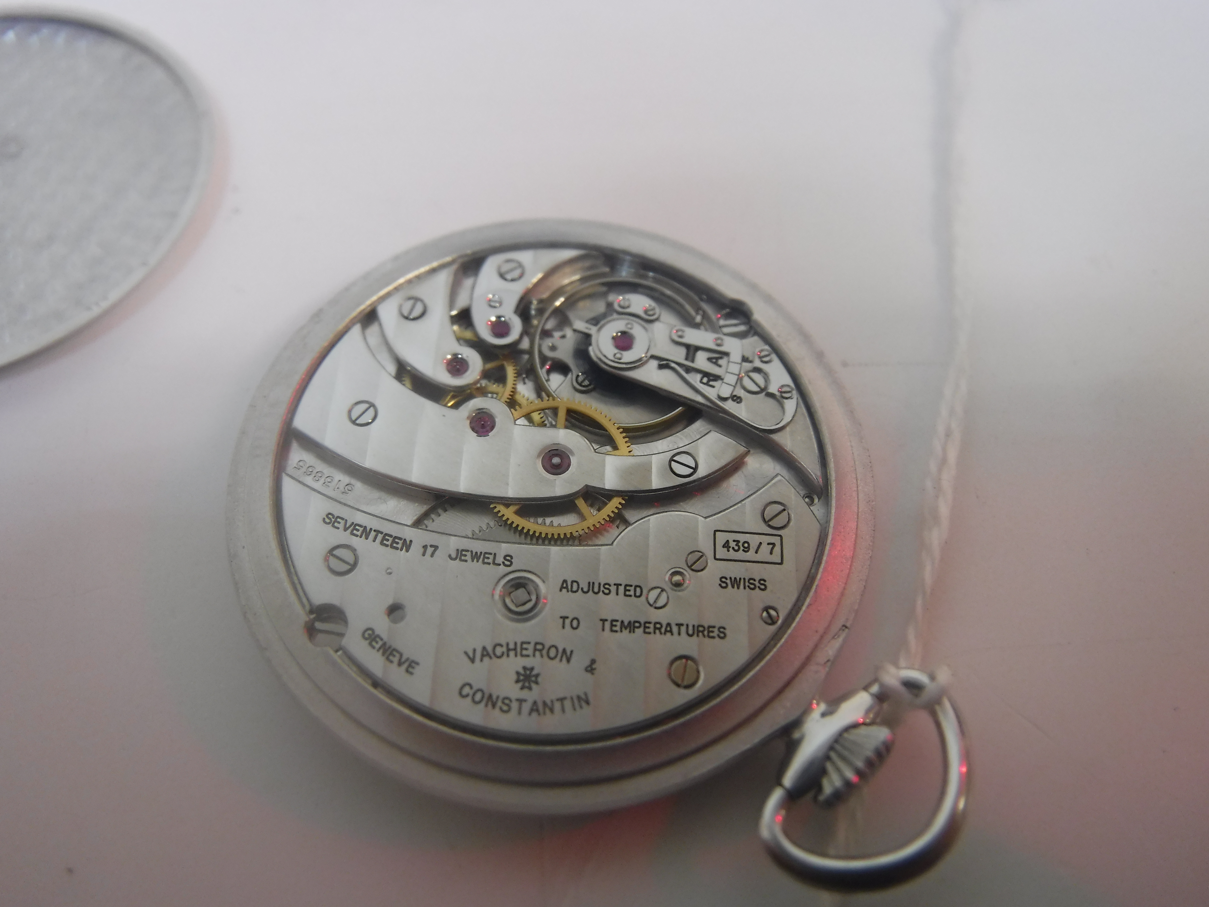 A Vacheron & Constantin aluminium cased pocket watch presented to GJ Campbell by Aluminium Ltd 1962 - Bild 19 aus 19