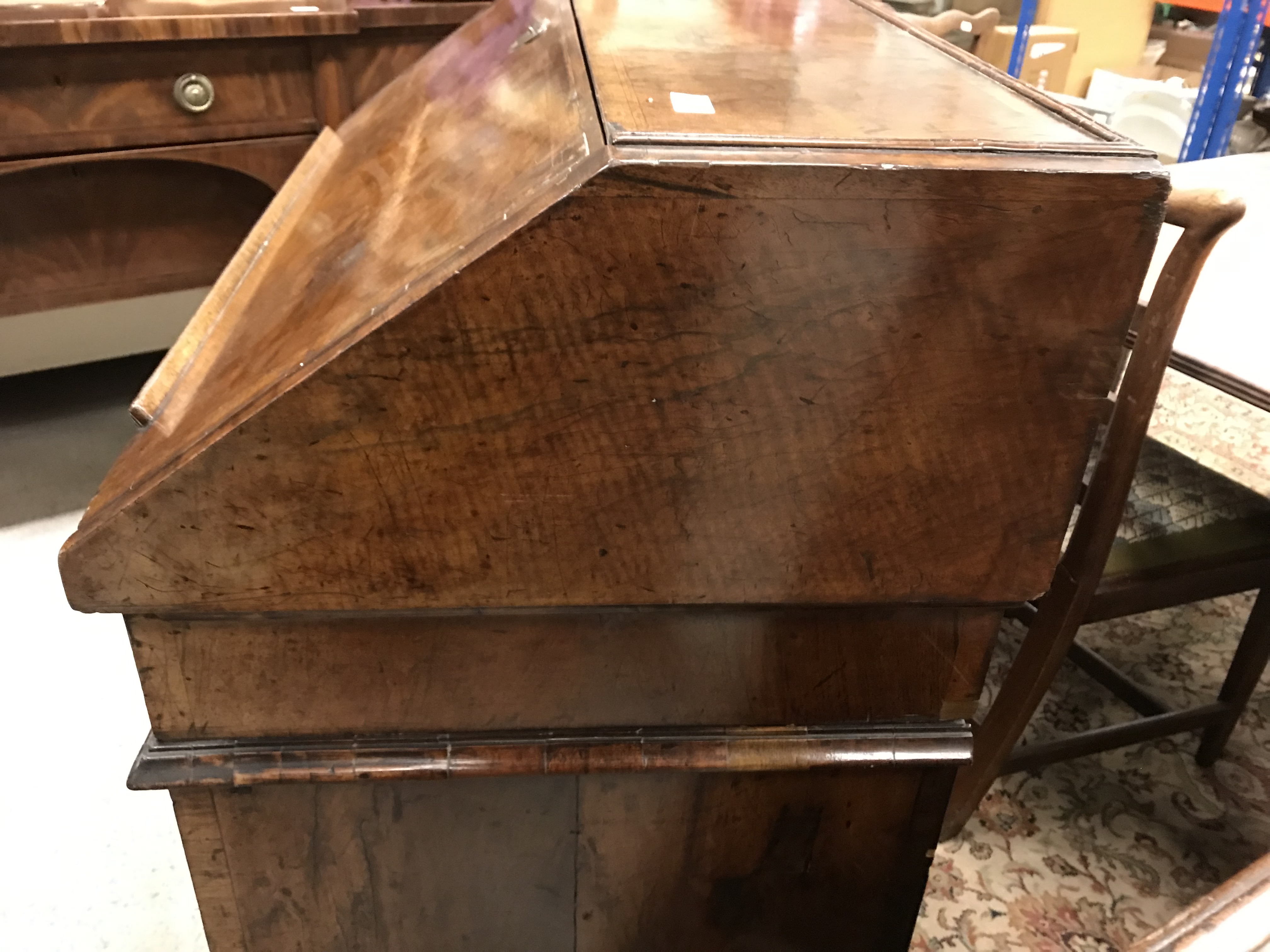 An early 18th Century walnut bureau, - Image 23 of 48