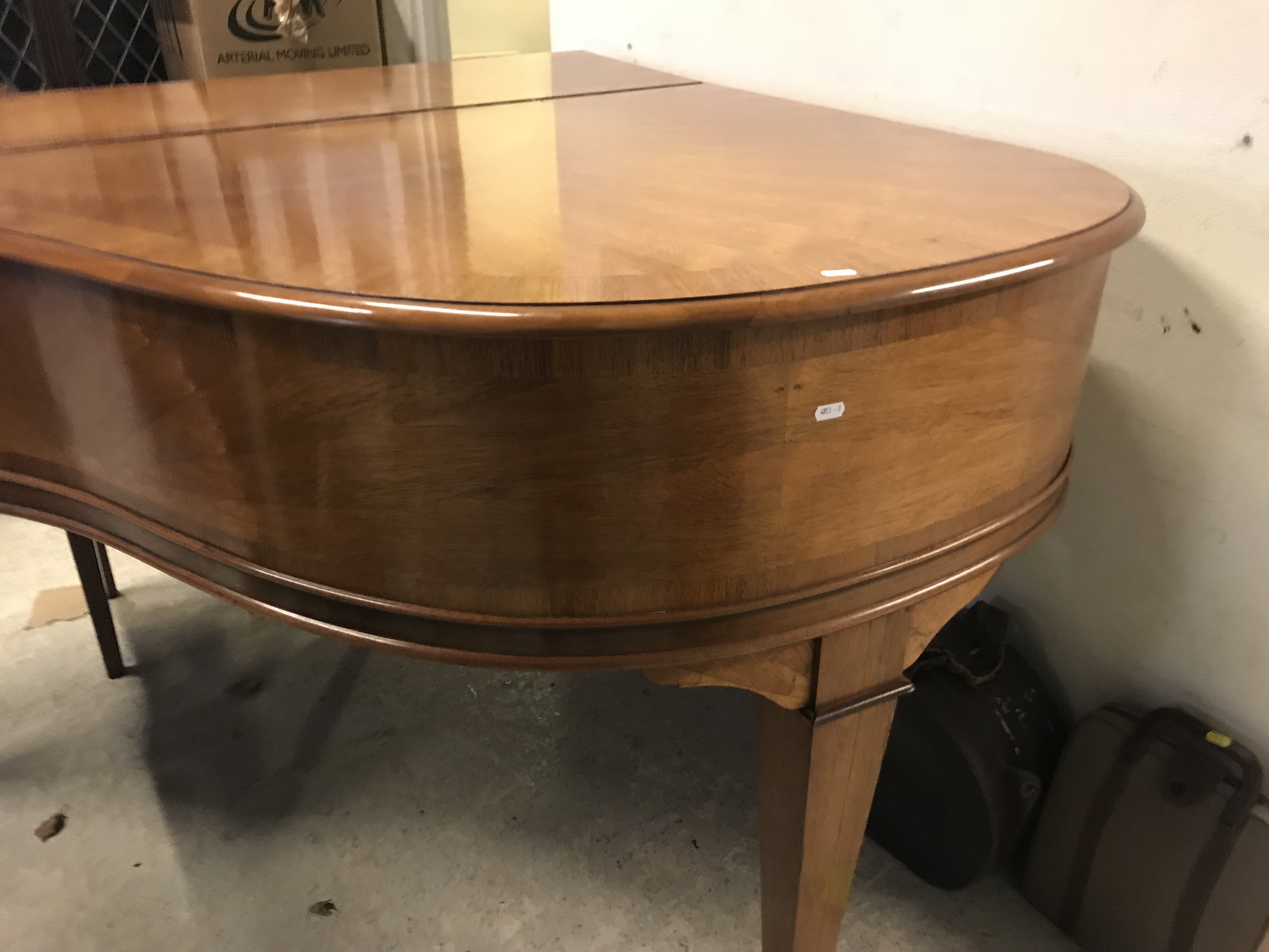 An early 20th Century rosewood starburst veneered baby grand piano, - Image 14 of 29