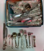 A part canteen of Birks sterling silver cutlery, comprising twelve dinner knives,