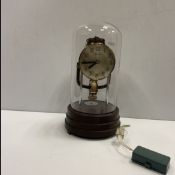 A French Bulle electric clock complete with original glass dome and bakelite base, 27.