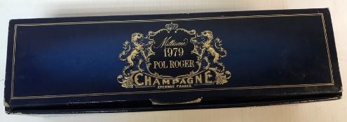 One bottle Pol Roger Champagne, Millésime 1979,