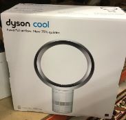 A Dyson AM06 fan (boxed) with instructions and remote