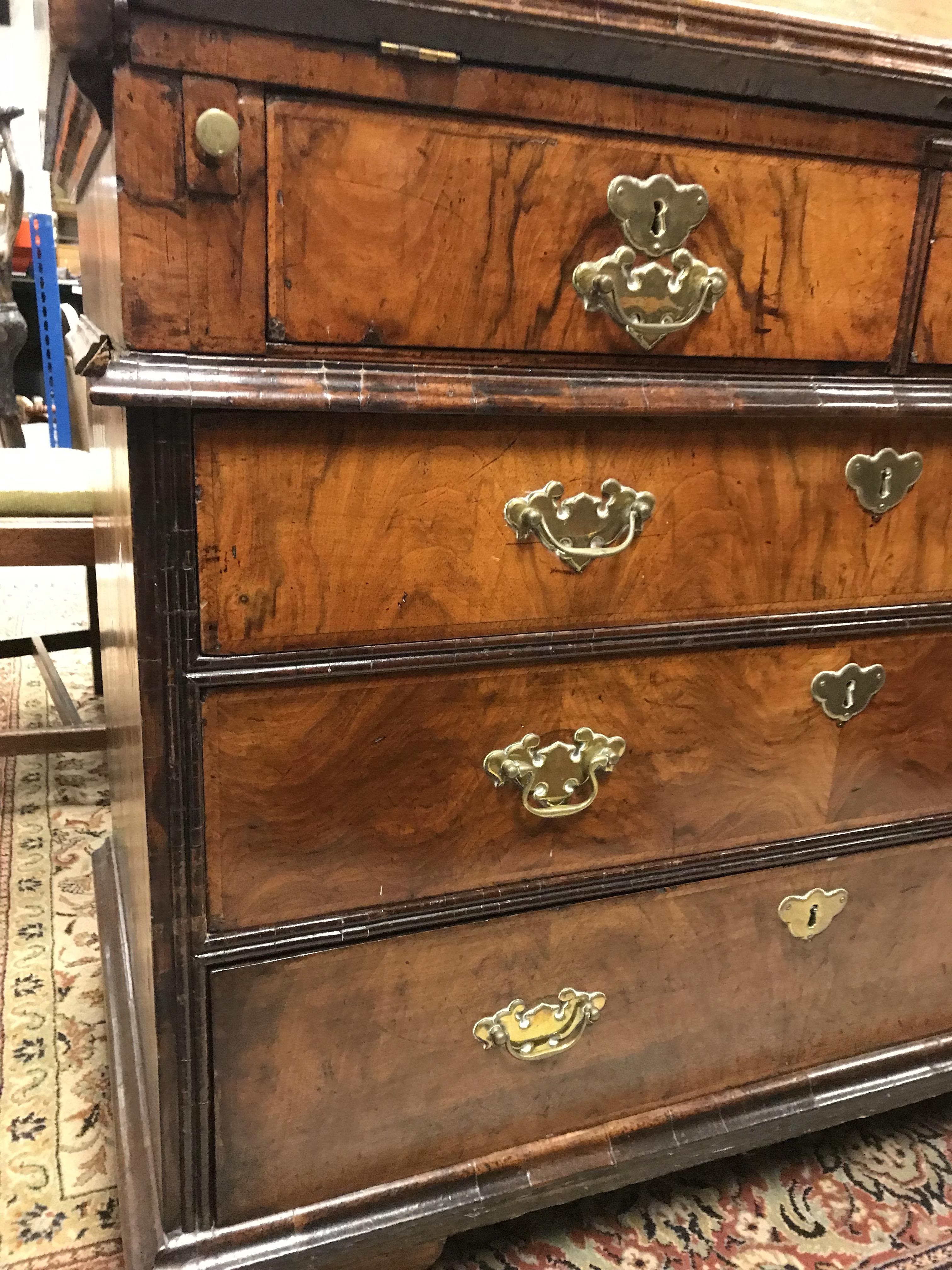 An early 18th Century walnut bureau, - Image 40 of 48