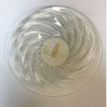 A Lalique "Poissons" shallow dish of circular form, bearing moulded signature "R Lalique" to centre,