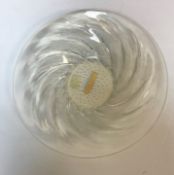 A Lalique "Poissons" shallow dish of circular form, bearing moulded signature "R Lalique" to centre,