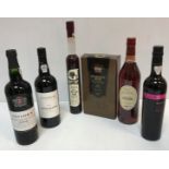A mixed lot of various wines and spirits including one bottle Taylor's Late Bottled Vintage Port