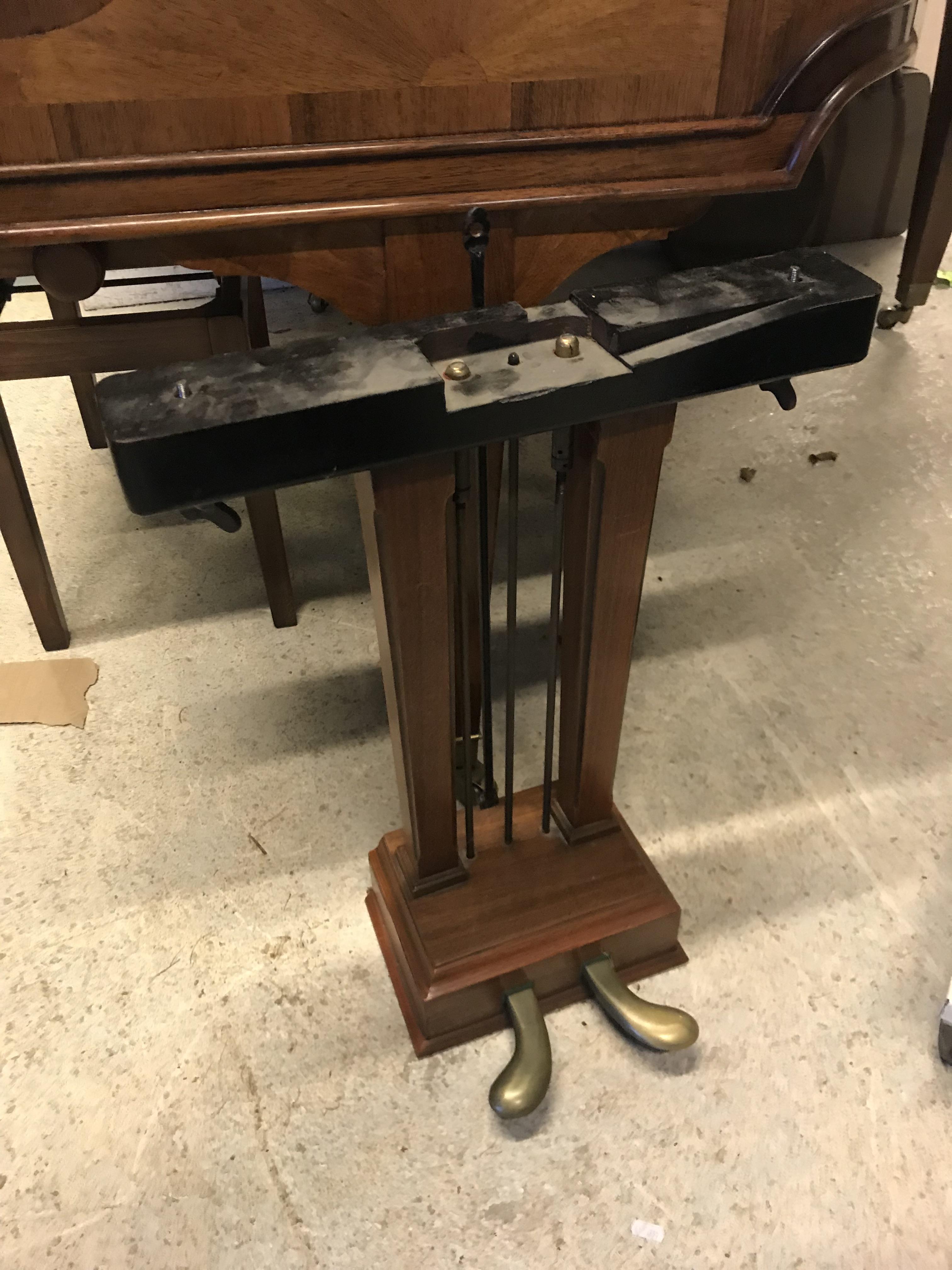 An early 20th Century rosewood starburst veneered baby grand piano, - Image 9 of 29