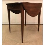 A 19th Century mahogany oval Pembroke table,