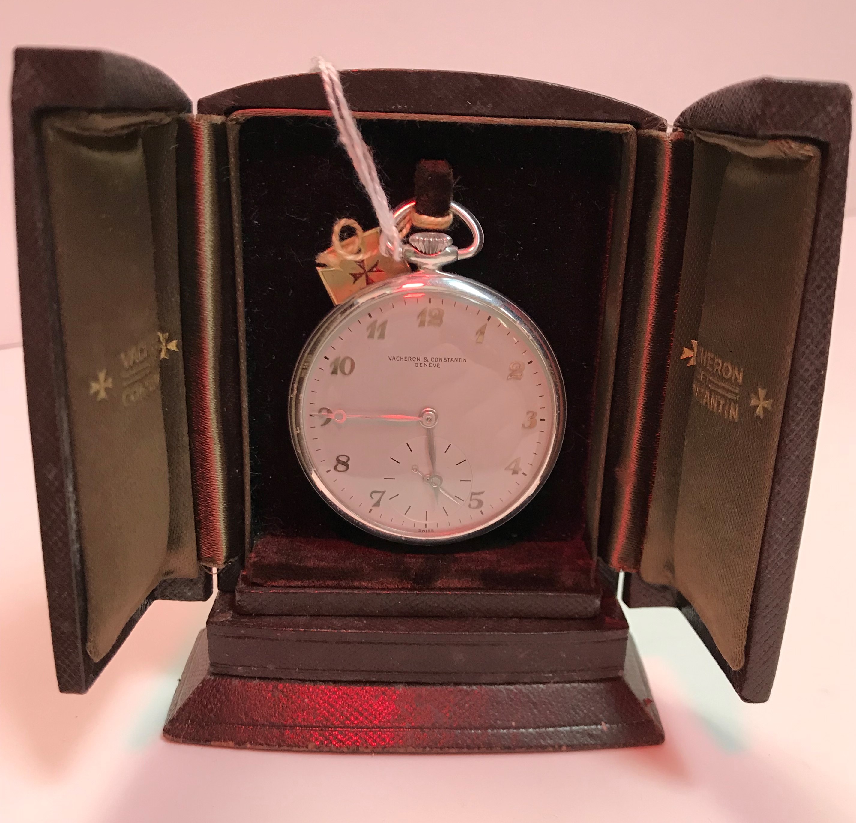 A Vacheron & Constantin aluminium cased pocket watch presented to GJ Campbell by Aluminium Ltd 1962