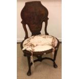 A circa 1900 mahogany and painted neo-Classical style salon chair,