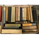 Ten boxes of various books to include J MICHELET "Histoire de la Revolution Francaise 1889",