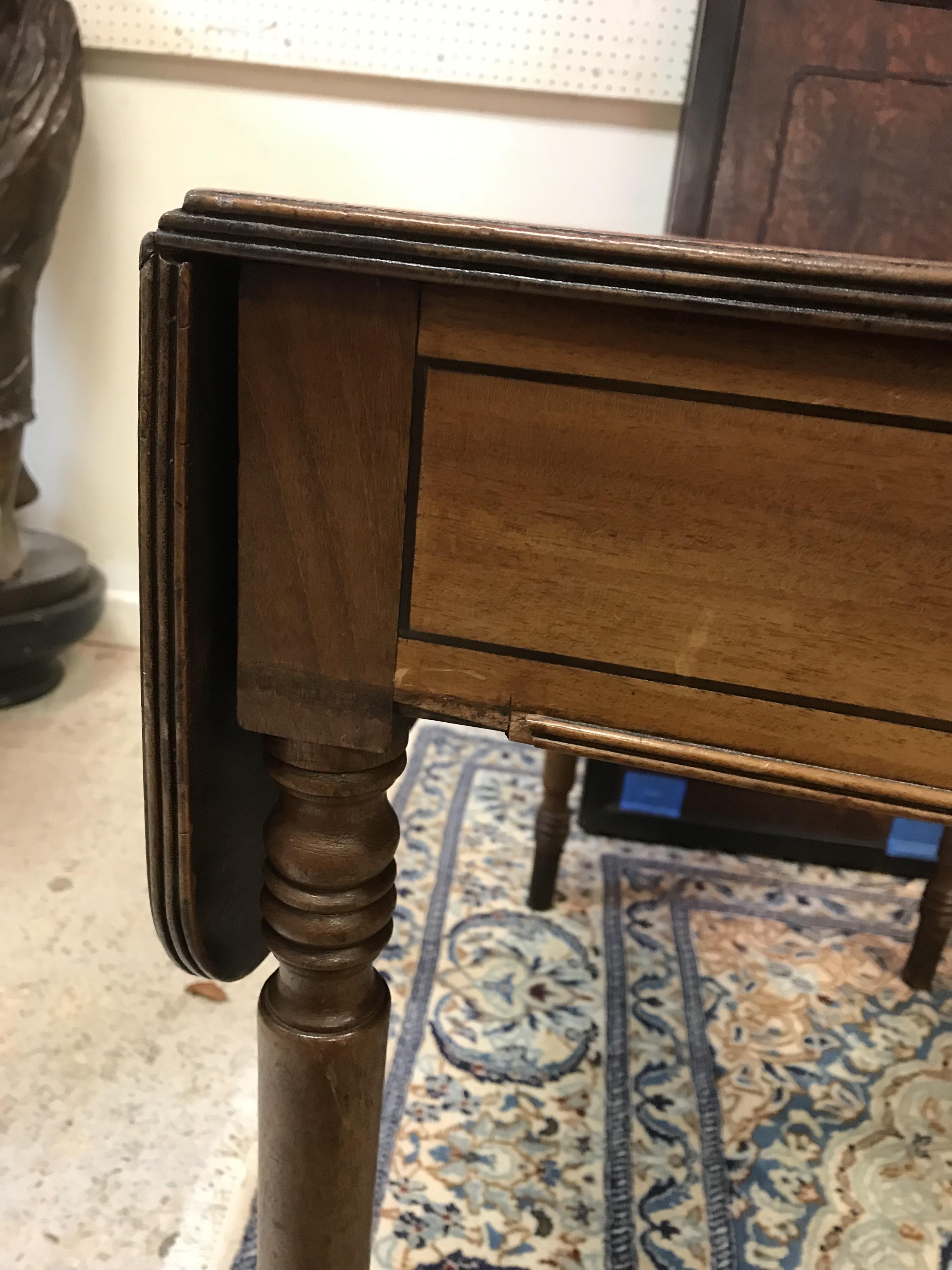 A Victorian mahogany drop leaf Pembroke table, - Image 11 of 16