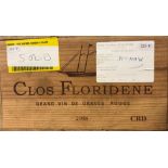 Twelve bottles Clos Floridene Grand Vin de Graves Rouge 2008 (owc)