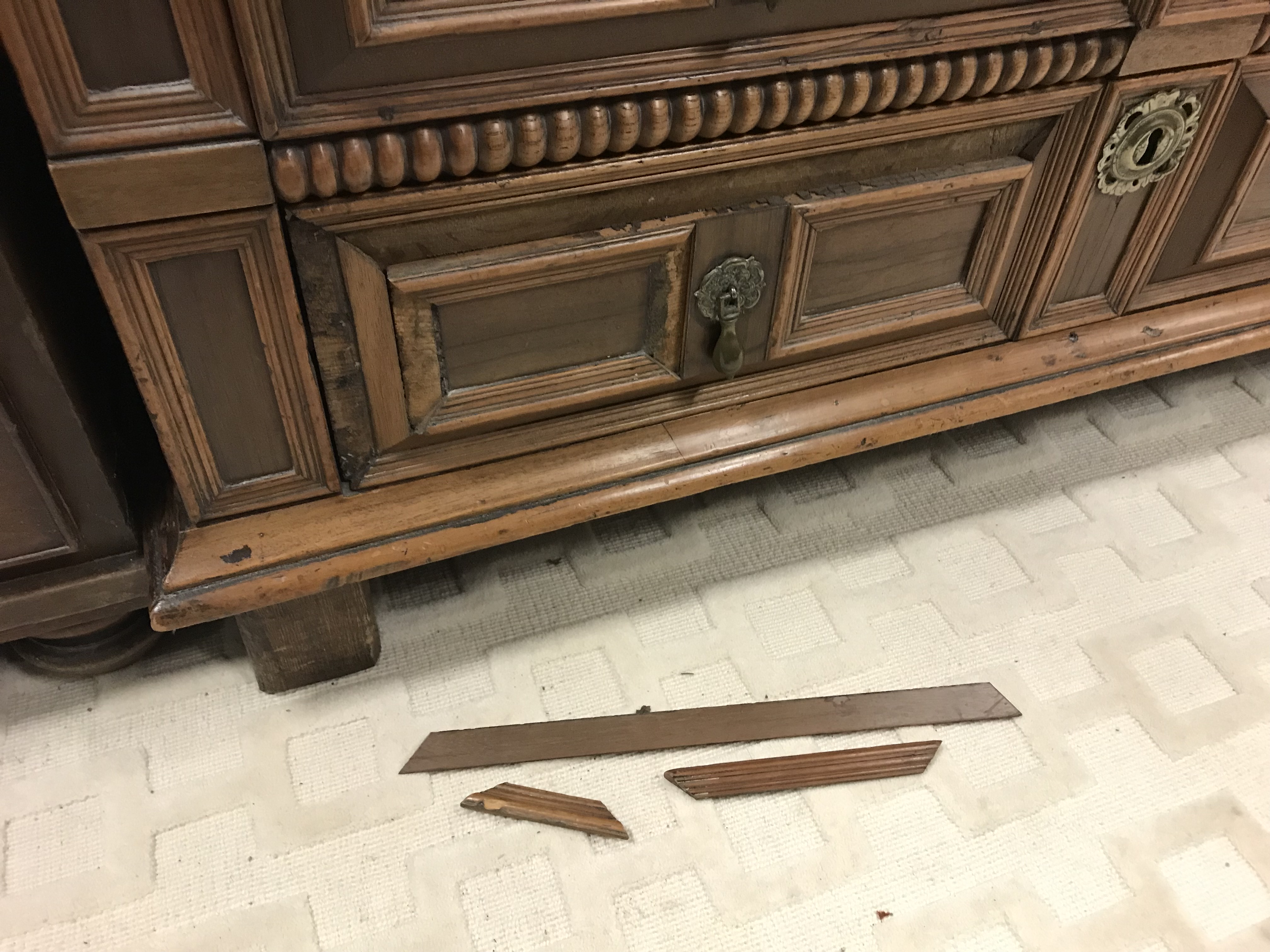 A 17th Century oak and walnut chest, - Image 11 of 26