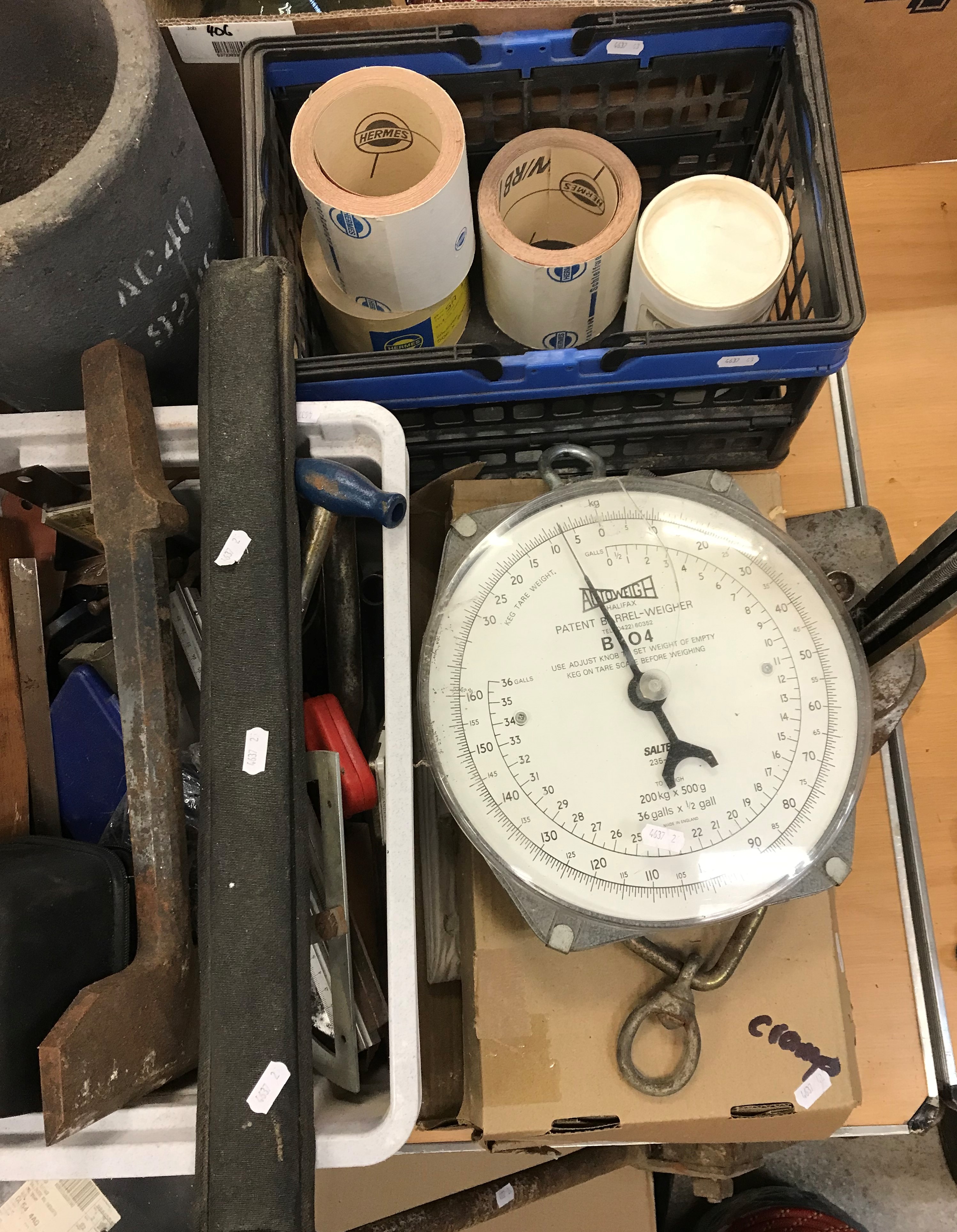 A collection of various tools etc to include a crate of various rulers and measuring implements - Image 2 of 2