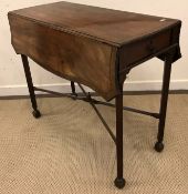 A circa 1800 mahogany and inlaid and cross-banded Pembroke table in the Chippendale taste,