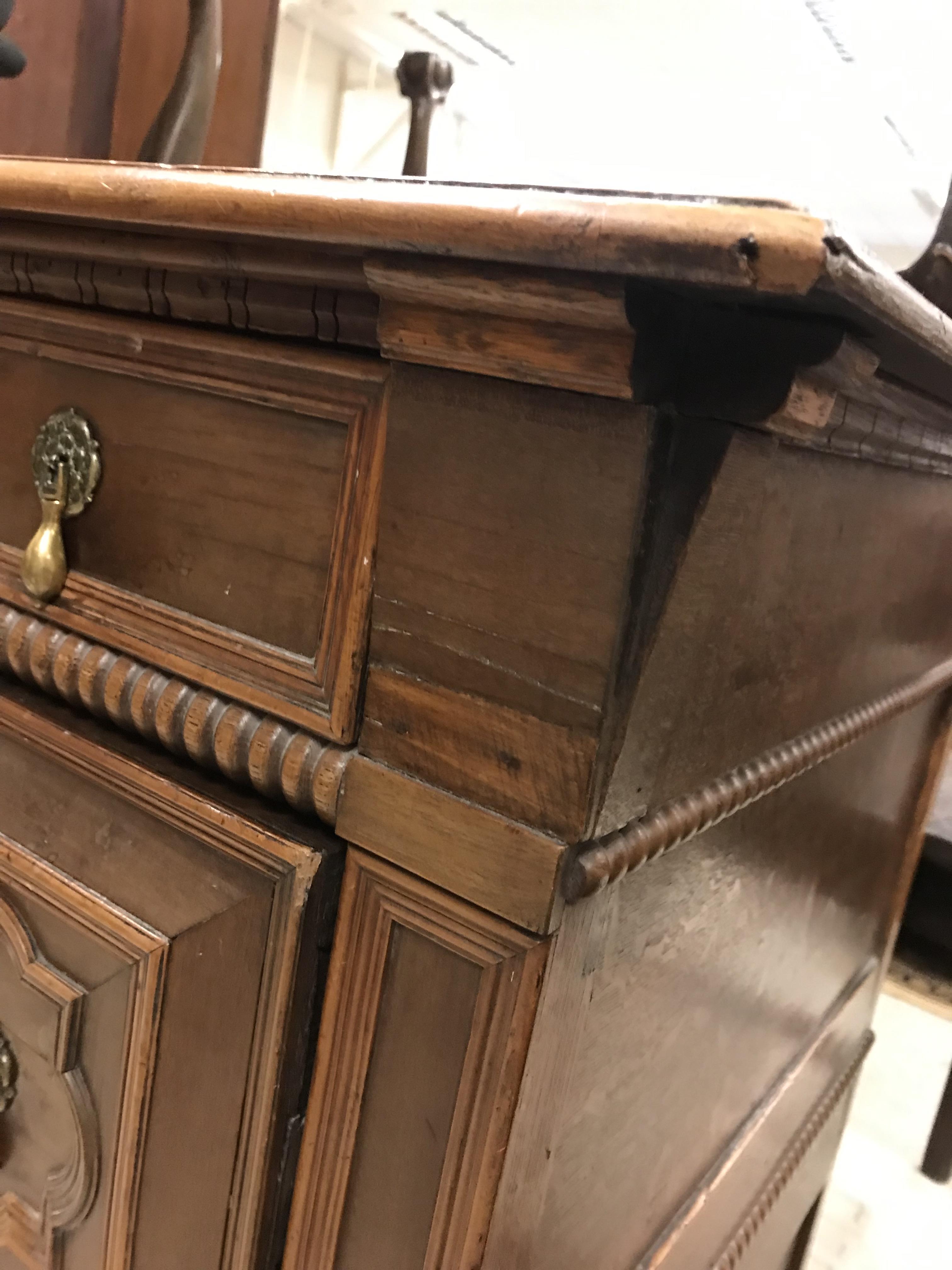 A 17th Century oak and walnut chest, - Image 13 of 26
