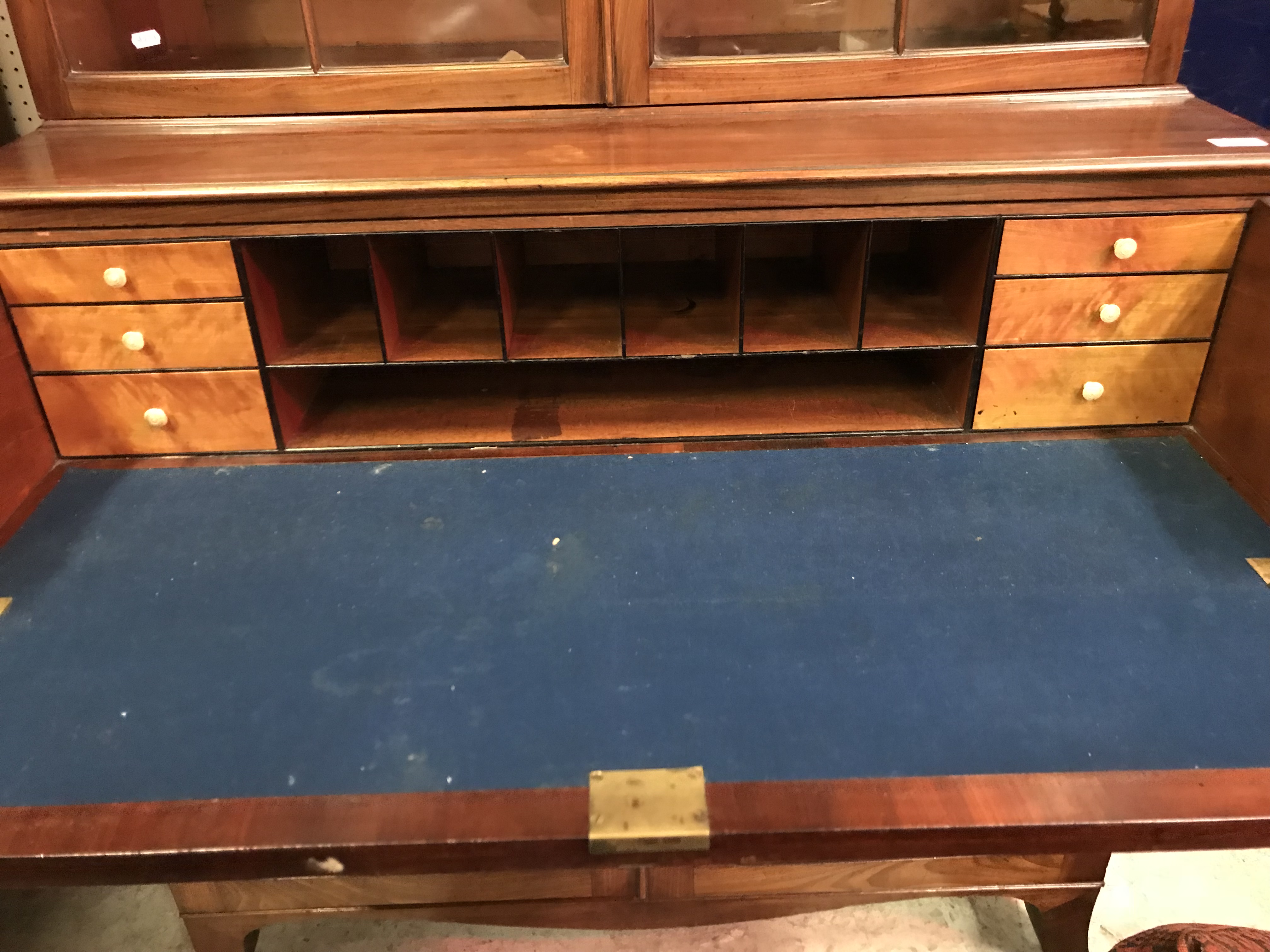 A George III mahogany bookcase cabinet, - Image 21 of 35