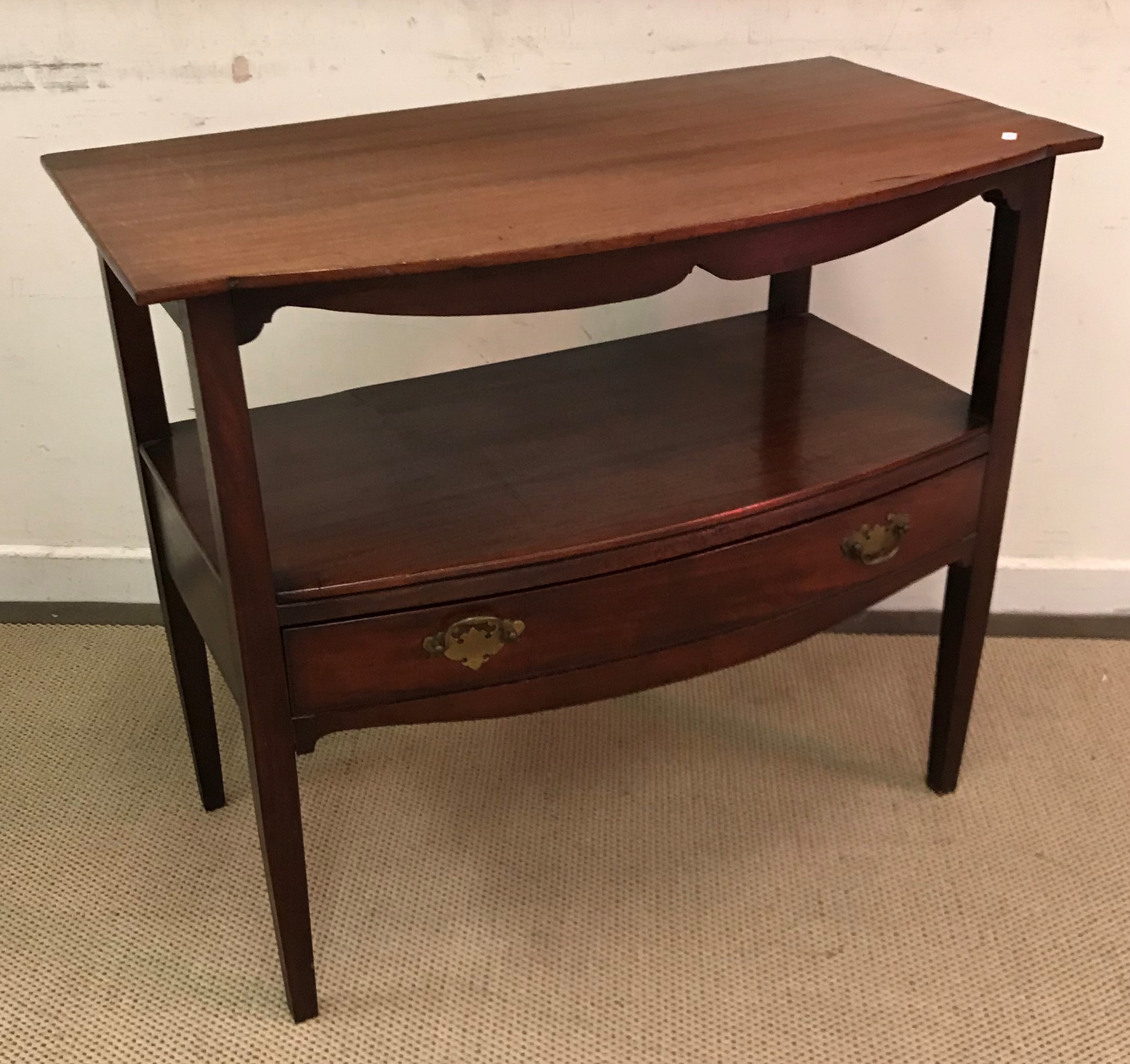 A 19th Century mahogany butler's tray on stand of typical form, 75.