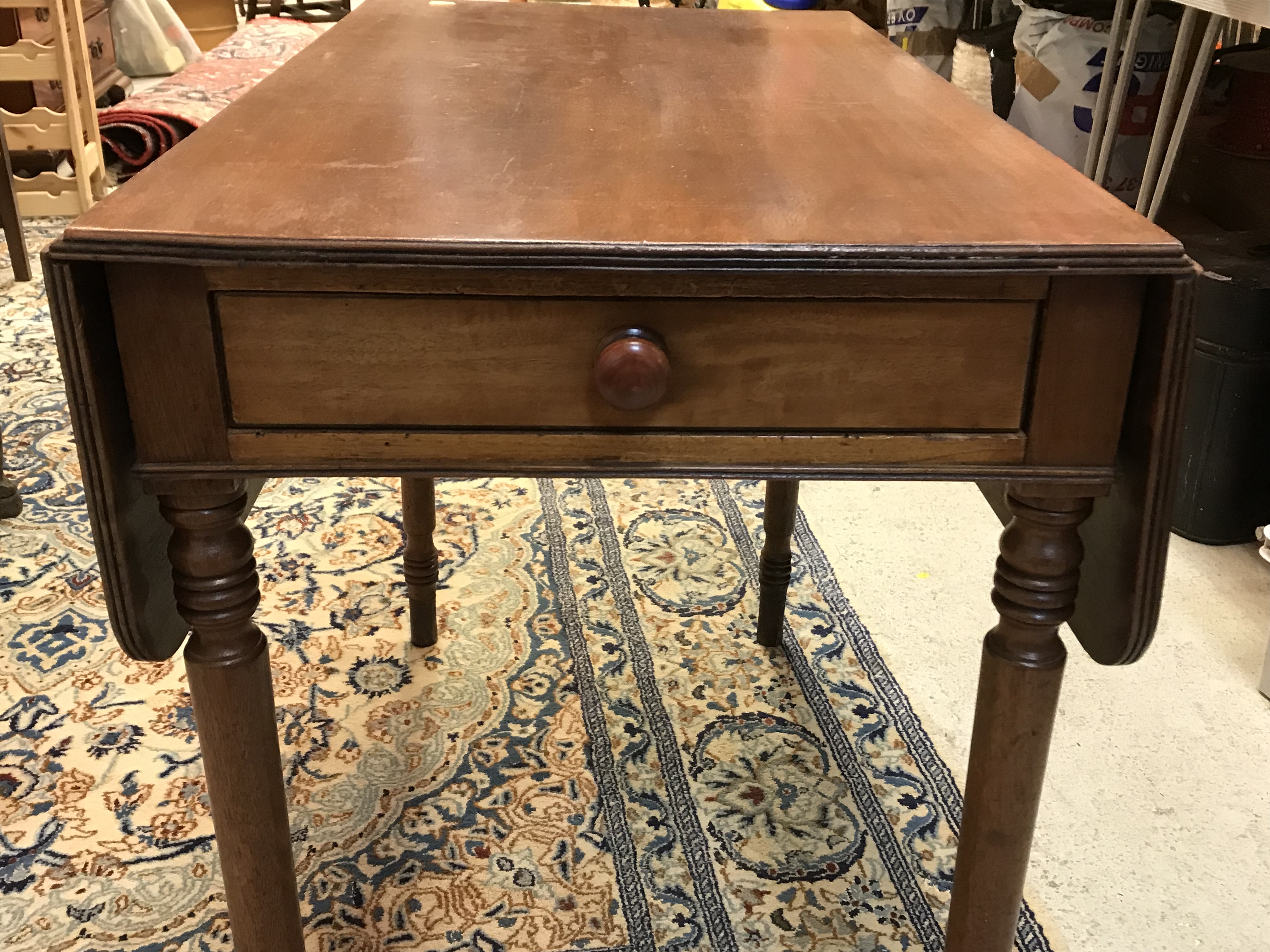 A Victorian mahogany drop leaf Pembroke table, - Image 9 of 16