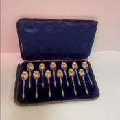 A set of twelve late Victorian silver gilt Apostle spoons (by Henry John Lias and Henry John Lias