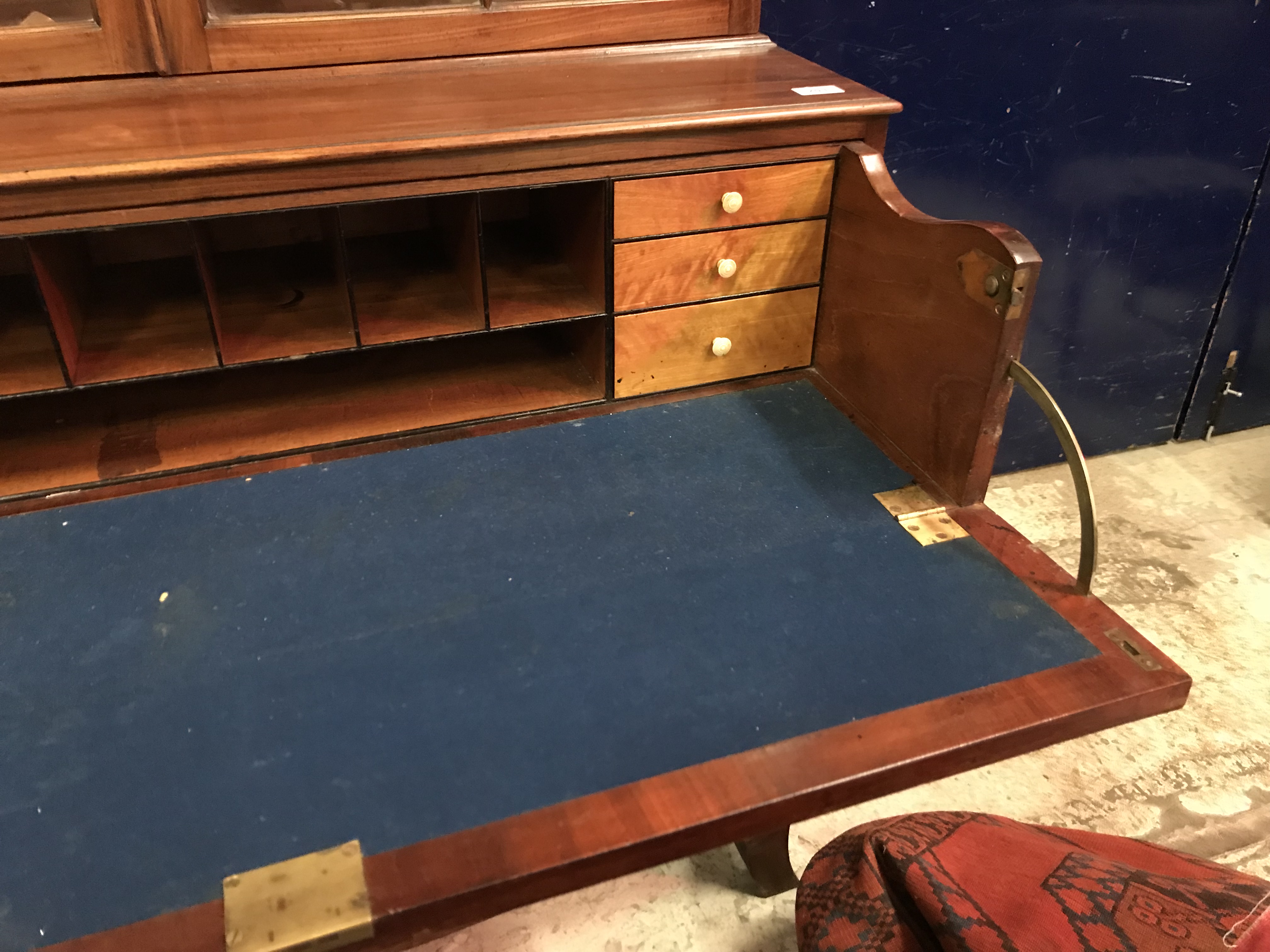 A George III mahogany bookcase cabinet, - Image 20 of 35