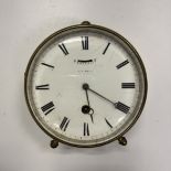A circa 1900 brass cased carriage clock, the chapter ring with Roman numerals, 11 cm high,