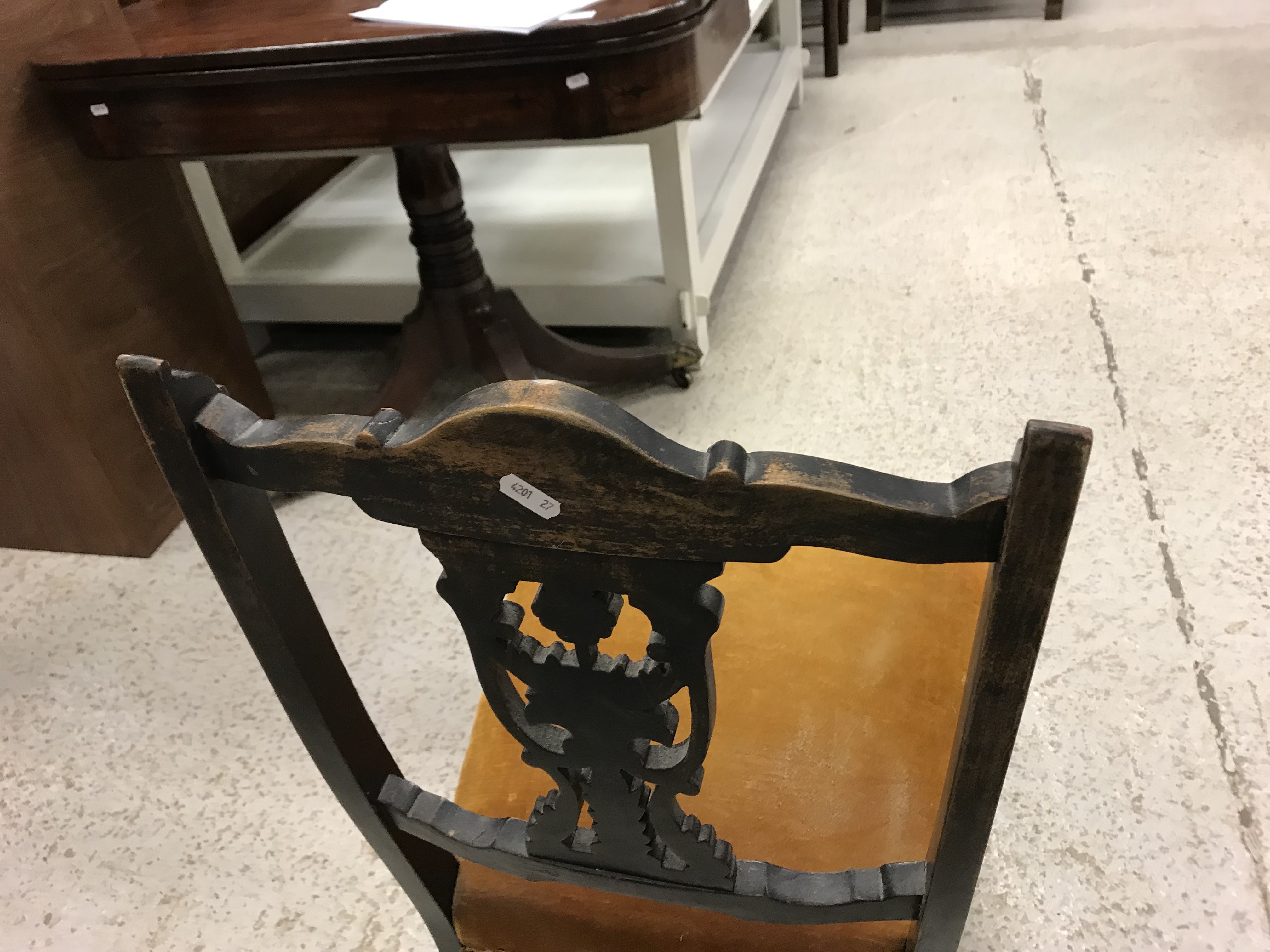 A Victorian ebonised salon suite of two tub chairs and four standard chairs CONDITION - Image 30 of 33