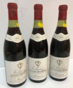 Three bottles Volnay le Clos Des Chênes Mommessin 1971
