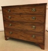 A 19th Century mahogany chest,