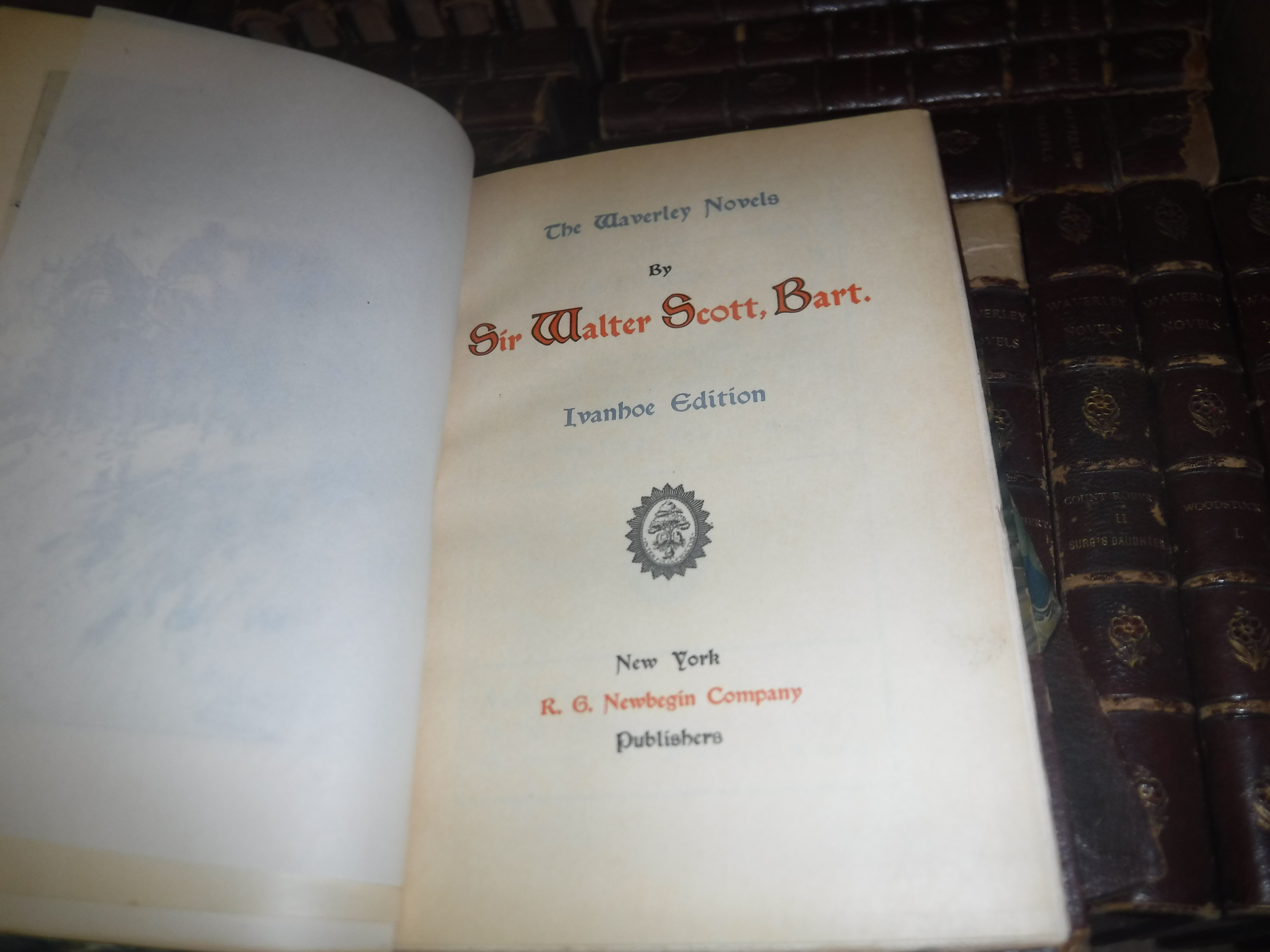 SIR WALTER SCOTT "The Waverley Novels", Ivanhoe edition, published R G Newbiggin Co. New York,