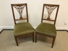 A collection of nine various 19th Century dining chairs including a pair of Continental fruitwood