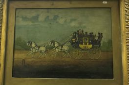 ATTRIBUTED TO JOHN CORDNEY (1765-1825) "The loaded coach Magnet 4891", with team of four and various