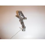 A chrome plated miniature "Spirit of Ecstasy" car mascot after the original design by Charles