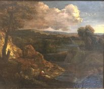 SCHOOL OF CORNELIS HUYSMANS (1648-1727) “Landscape and river” a river landscape with two figures