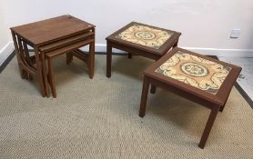 A 19th Century mahogany rectangular snap top tea table on tripod base, a folding coaching table in