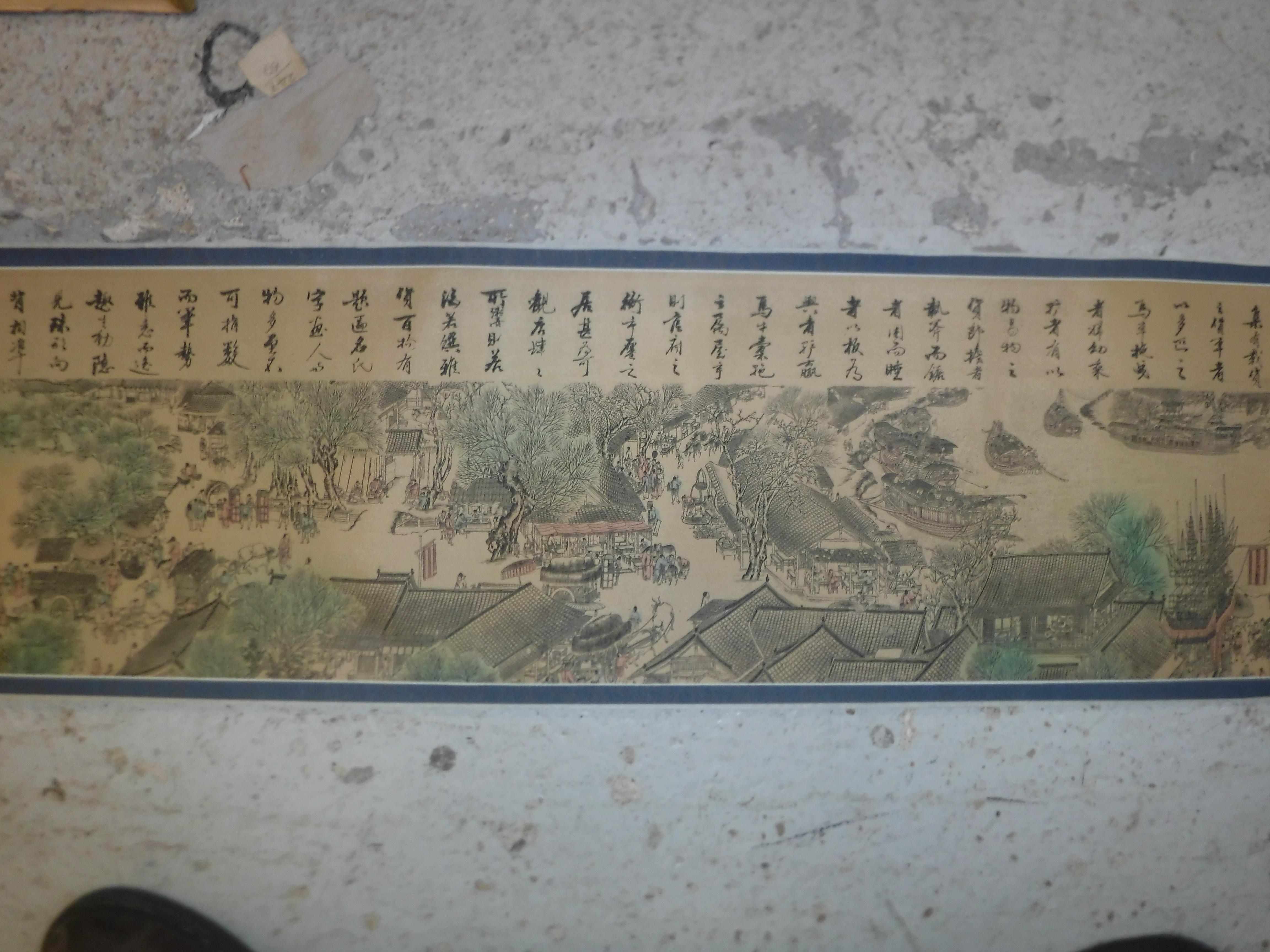 A collection of six various 20th Century Chinese scrolls depicting landscapes with blue and white - Image 30 of 30