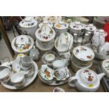 A large collection of Royal Worcester "Evesham" pa