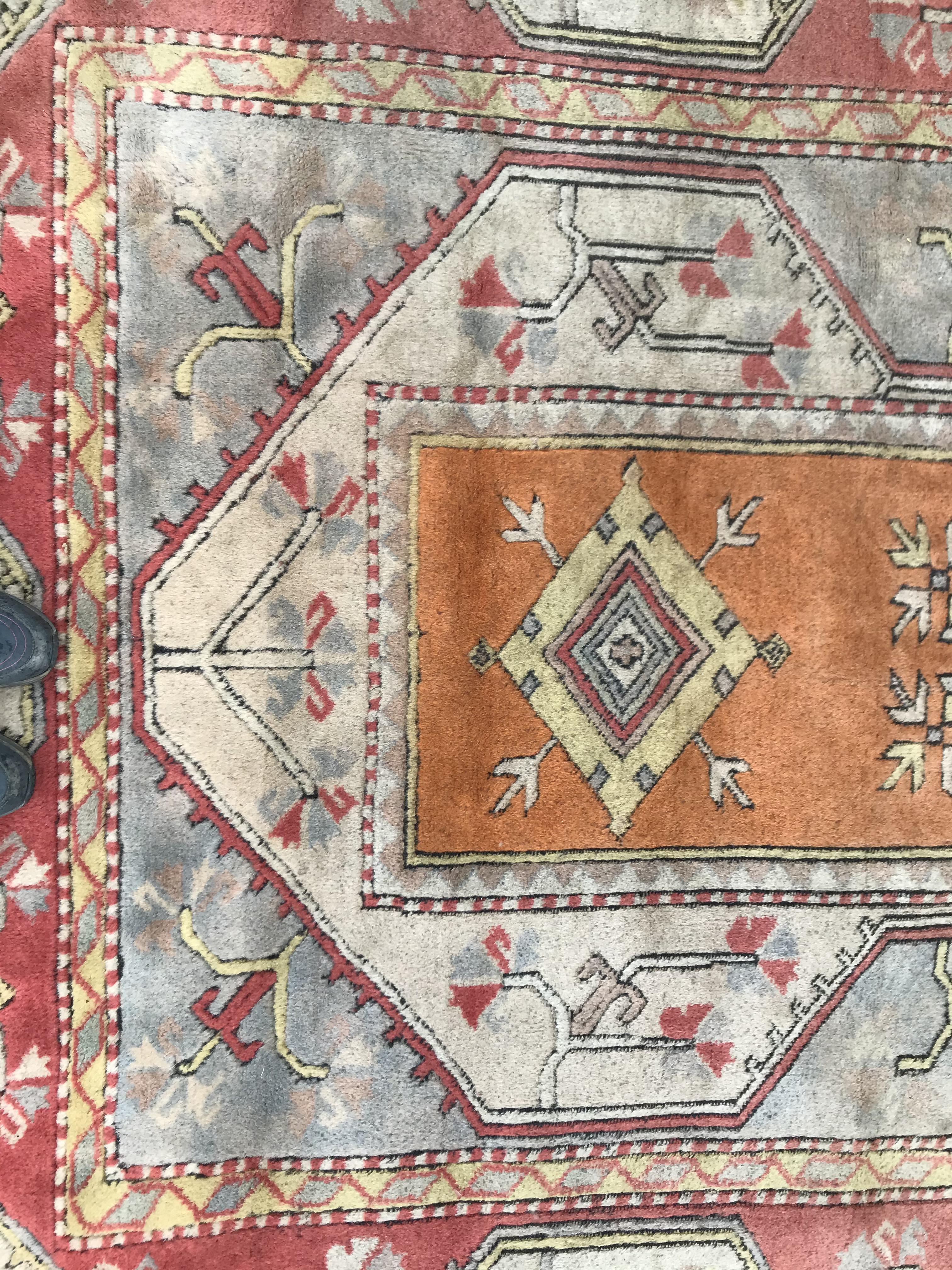 A Caucasian rug, the central panel set with three - Image 16 of 31