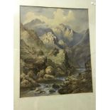 19TH CENTURY BRITISH SCHOOL "Mountainous river lan