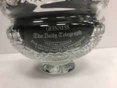 A Waterford Crystal "Kings" trophy bowl inscribed "Guinness The Daily Telegraph Festival Awards