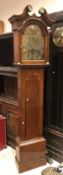 An 18th Century oak cased long case clock, the eig