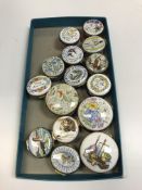 A collection of Crummles enamel boxes including "Apothecary equipment", limited edition No'd. 2, 6