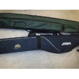 Two fisherman's holdalls a Team Milo Classic Collection and an Efgeeco zipped rod holdall
